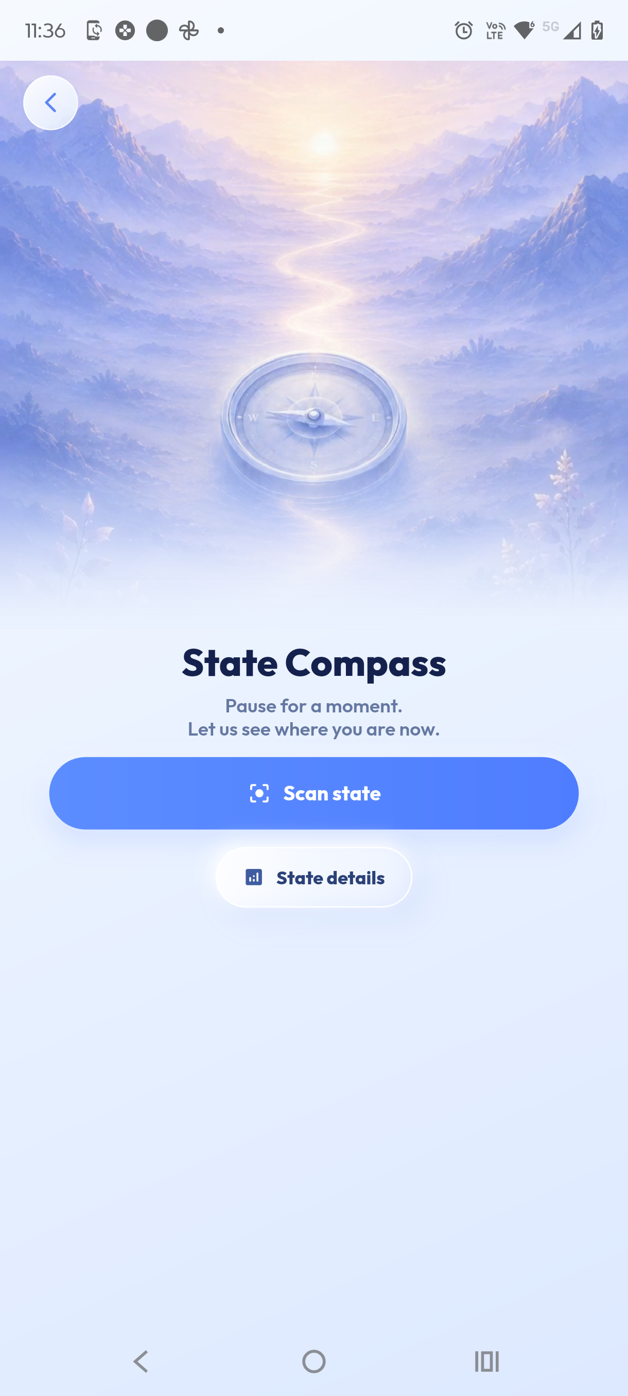 MindSense State Compass screen